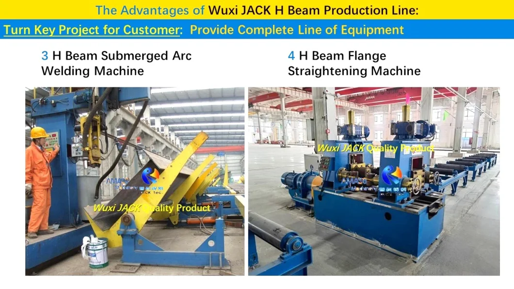 Automatic Steel Structure I H Beam Production Line Assembling Assembly Welding