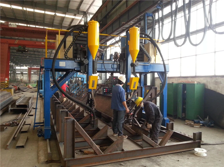 Heavy Duty H-Beam Production Line Auto Submerged Arc Welding Machinery Saw Welding Machine