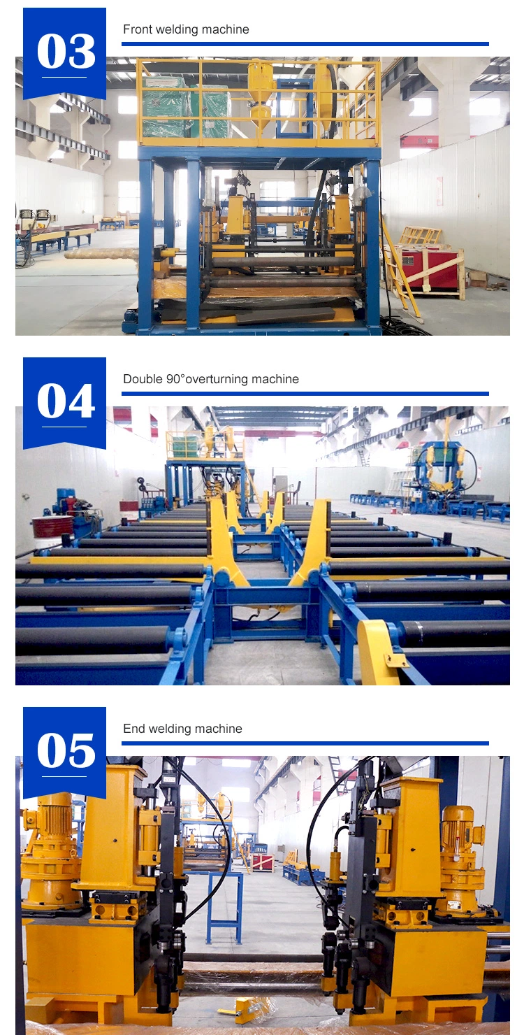 Horizontal Tandem Saw Welding Assembly Welding Steel Structure H Beam Production Line