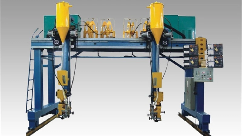 Heavy Duty H-Beam Production Line Auto Submerged Arc Welding Machinery Saw Welding Machine