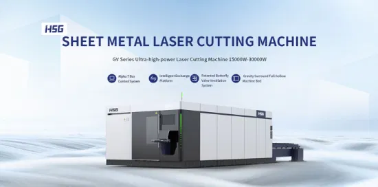 Metallplatten-Laserschneidemaschine für dickes Stahlblech, Aluminiumlegierung, Messingschneider mit HSG-Laser zum Fabrikpreis